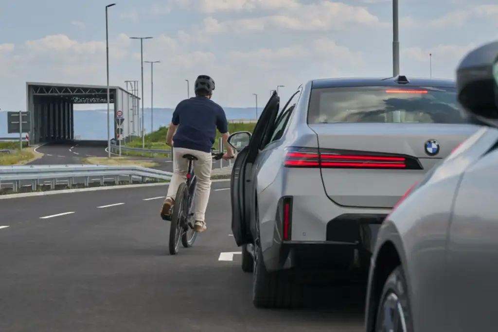 BMW Neue Klasse Can Stop You Opening the Door Into a Cyclist